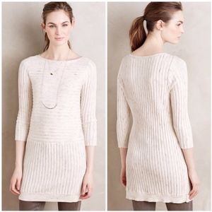 Anthropologie Moth Ribbed Sweater Tunic EUC